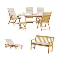 Eco Box Summer 6 Seater Dining Set with Lounger