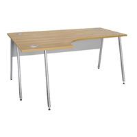 Eco Ergonomic Desk with Angled Leg Right White White