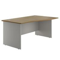 Eco Panel End Wave Desk 1600 Right Walnut