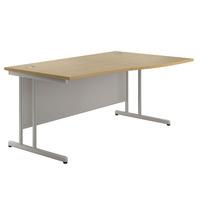 eco cantilever wave desk 1600 left beech