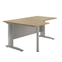 Eco Premium Crescent Desk W 1600mm Beech Right