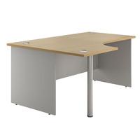 Eco Panel End Ergonomic Desk Left Beech