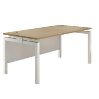 eco white bench leg rectangular desk w 1600mm white