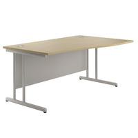 Eco Cantilever Wave Desk 1600 Right Oak