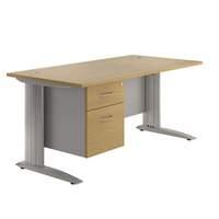 Eco Premium Rectangular Desk and Single Pedestal W 1200mm White