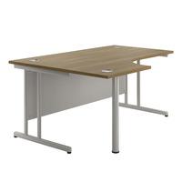 eco cantilever ergonomic desk left walnut