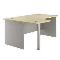 Eco Panel End Ergonomic Desk Left Maple