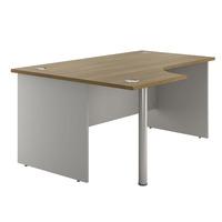 Eco Panel End Ergonomic Desk Left Walnut