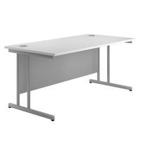 eco cantilever rectangular desk 1600 white