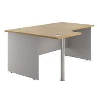 Eco Panel End Ergonomic Desk Right White