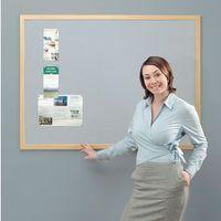 eco friendly noticeboard 900 x 600mm light oak frame grey board