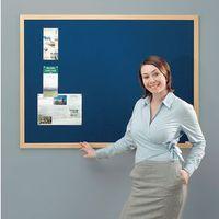 eco friendly noticeboard 1200 x 900mm light oak frame blue board