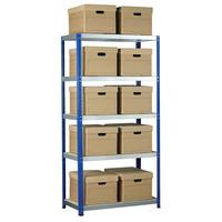 eco rax shelving bay 1800 x 900 x 450mm 10 x brown archive boxes i