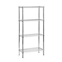 Eclipse Chrome Wire Shelving Starter Bay 4 Shelves 1625 x 1520 x 610mm