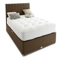 Eco Grand Divan Set - No Storage - Sprung Edge - Double - Chocolate