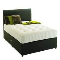 EcoDrift Platform Top Chenille Divan Set Superking Charcoal 4 Drawers With Headboard