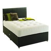 EcoDrift Platform Top Chenille Divan Set Kingsize Beige 4 Drawers No Headboard