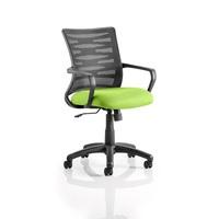 Eclipse Home Office Chair In Green With Castors