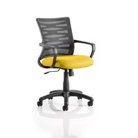 Eclipse Home Office Chair In Yellow With Castors
