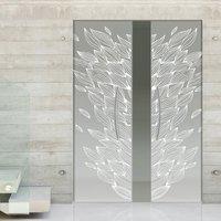 eclisse 10mm pupa sandblasted design on clear or satin glass syntesis  ...