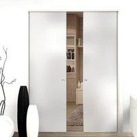 Eclisse 10mm Plain Satin Glass Double Pocket Door - No Design