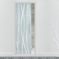 Eclisse 10mm Alghe Sandblasted Design on Clear or Satin Glass Pocket Door