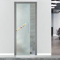 eclisse 10mm sorad murano design on clear or satin glass pocket door