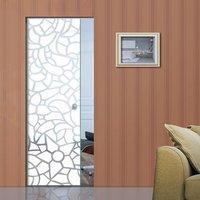 Eclisse 10mm Antares Sandblasted Design on Clear or Satin Glass Syntesis Pocket Door