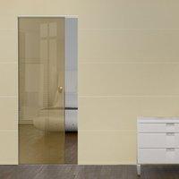 Eclisse 10mm Bronze Tinted Glass Syntesis Pocket Door - No Design