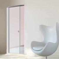 Eclisse 10mm Plain Satin Glass Syntesis Pocket Door - No Design