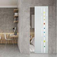 Eclisse 10mm Corsie Murano Design on Clear or Satin Glass Syntesis Pocket Door