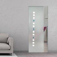 Eclisse 10mm Quadrello Murano Design on Clear or Satin Glass Syntesis Pocket Door