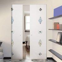 Eclisse 10mm Arteficio Murano Design on Clear or Satin Glass Syntesis Double Pocket Door