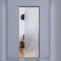 Eclisse 10mm Amir Murano Design on Clear or Satin Glass Syntesis Pocket Door