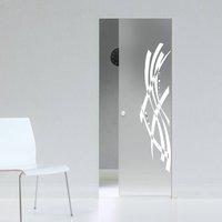 Eclisse 10mm Oblio Murano Design on Clear or Satin Glass Syntesis Pocket Door