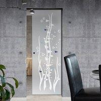 Eclisse 10mm Immersione Murano Design on Clear or Satin Glass Syntesis Pocket Door