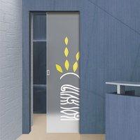 Eclisse 10mm Sardinia Murano Design on Clear or Satin Glass Syntesis Pocket Door