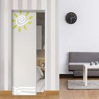 Eclisse 10mm Sol Levante Murano Design on Clear or Satin Glass Syntesis Pocket Door