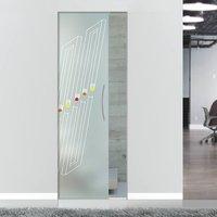 Eclisse 10mm Sorad Murano Design on Clear or Satin Glass Syntesis Pocket Door