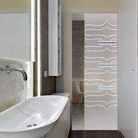 Eclisse 10mm Tunisi Murano Design on Clear or Satin Glass Syntesis Pocket Door