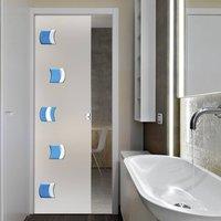 eclisse 10mm onde murano design on clear or satin glass pocket door