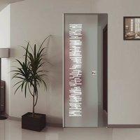 Eclisse 10mm Nebbia Sandblasted Design on Clear or Satin Glass Syntesis Pocket Door