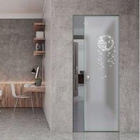 Eclisse 10mm Bolle Sandblasted Design on Clear or Satin Glass Syntesis Pocket Door