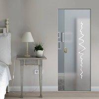 Eclisse 10mm Crash Sandblasted Design on Clear or Satin Glass Syntesis Pocket Door