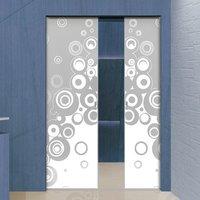 eclisse 10mm stampe 2 sandblasted design on clear or satin glass synte ...