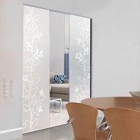 eclisse 10mm opale sandblasted design on clear or satin glass syntesis ...