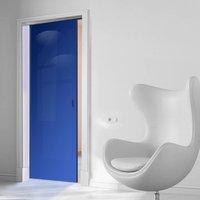 Eclisse 10mm Gloss Blue Solid Colour Glass Pocket Door - 5002