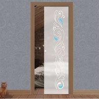 Eclisse 10mm Istamul Murano Design on Clear or Satin Glass Pocket Door