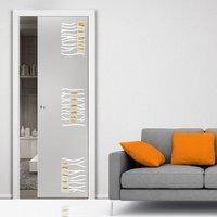 eclisse 10mm hydra murano design on clear or satin glass pocket door