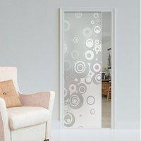 Eclisse 10mm Stampe 2 Sandblasted Design on Clear or Satin Glass Pocket Door